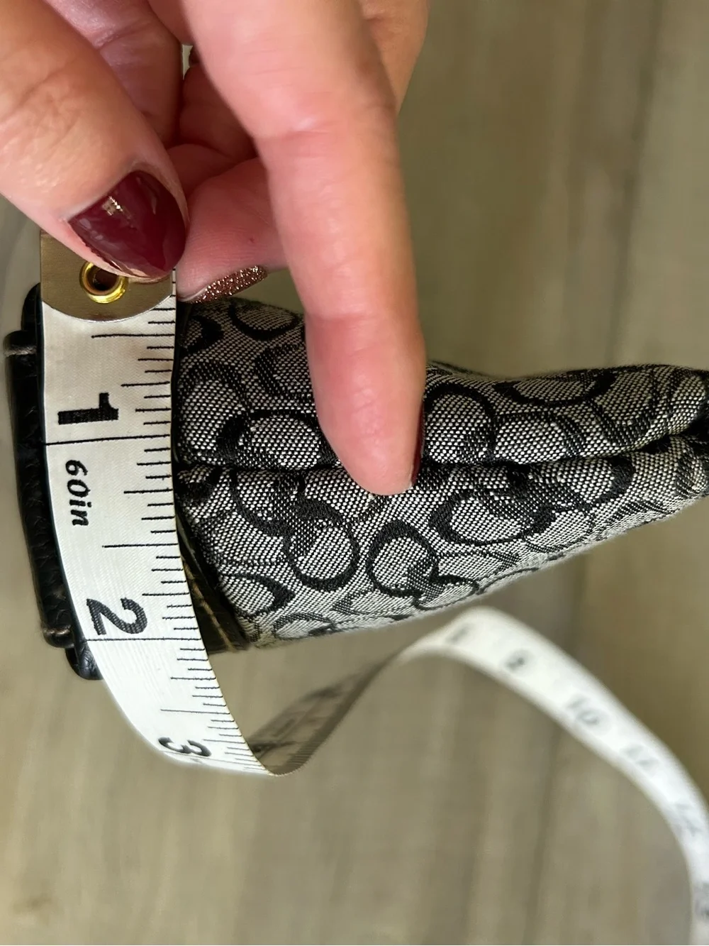 Rosetti Black and Gray Monogram Cosmetic Pouch